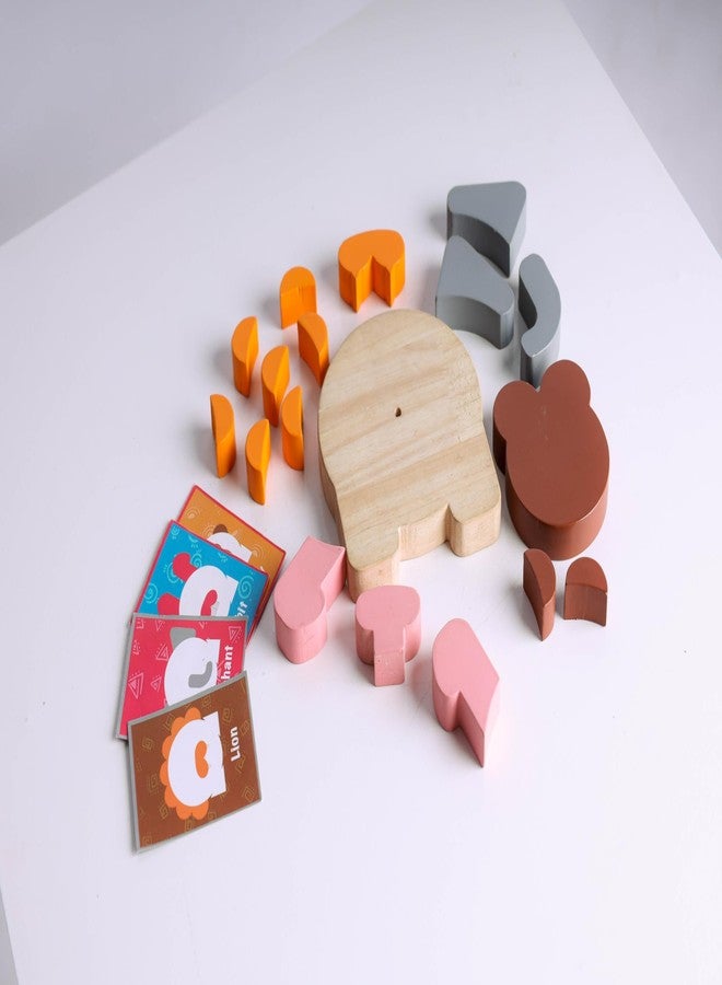 تالي لعبة تالي أترانجي - لعبة أحجية التعرف على وجوه الحيوانات | لعبة أحجية ثلاثية الأبعاد خشبية على شكل حيوانات | مجموعة من 17 قطعة ملونة مع جسم خشبي واحد | مناسبة للأطفال من عمر 3 سنوات فما فوق | تجربة تعليمية للعقول الشابة - Image 1